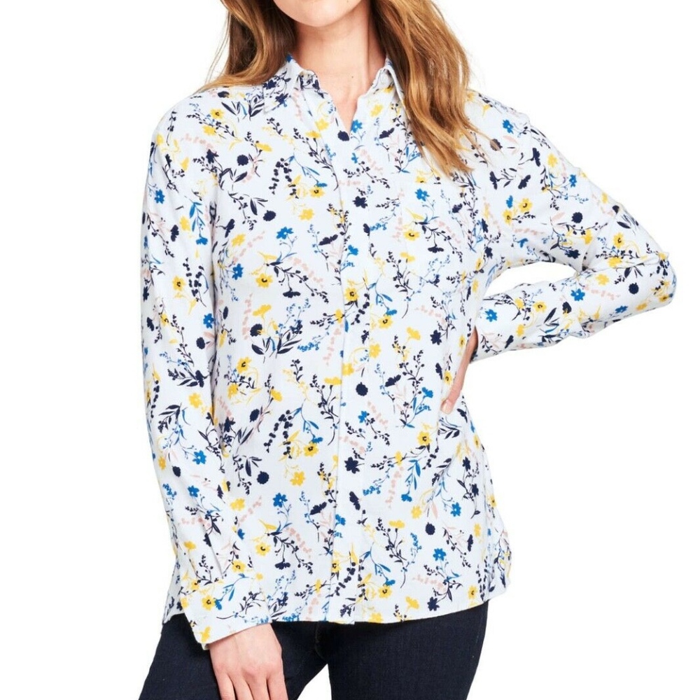 Lands' End Brushed Rayon Collared Shirt NWT